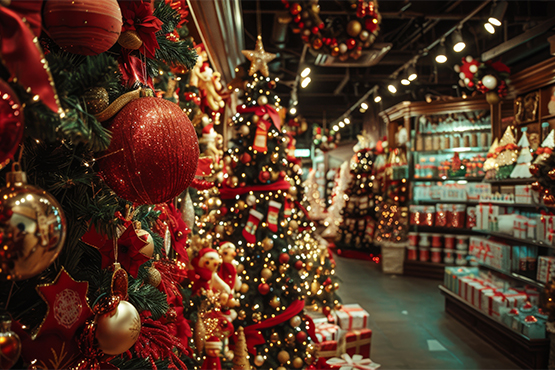 Weihnachtsgeschaeft Laden